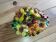 Vintage decorative object in ceramic majolica with pansy decoration – 1950s