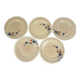 Set of 5 flat plates Sarreguemines floral pattern, 1920-40