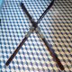 Paire de skis anciens en bois L=200cm