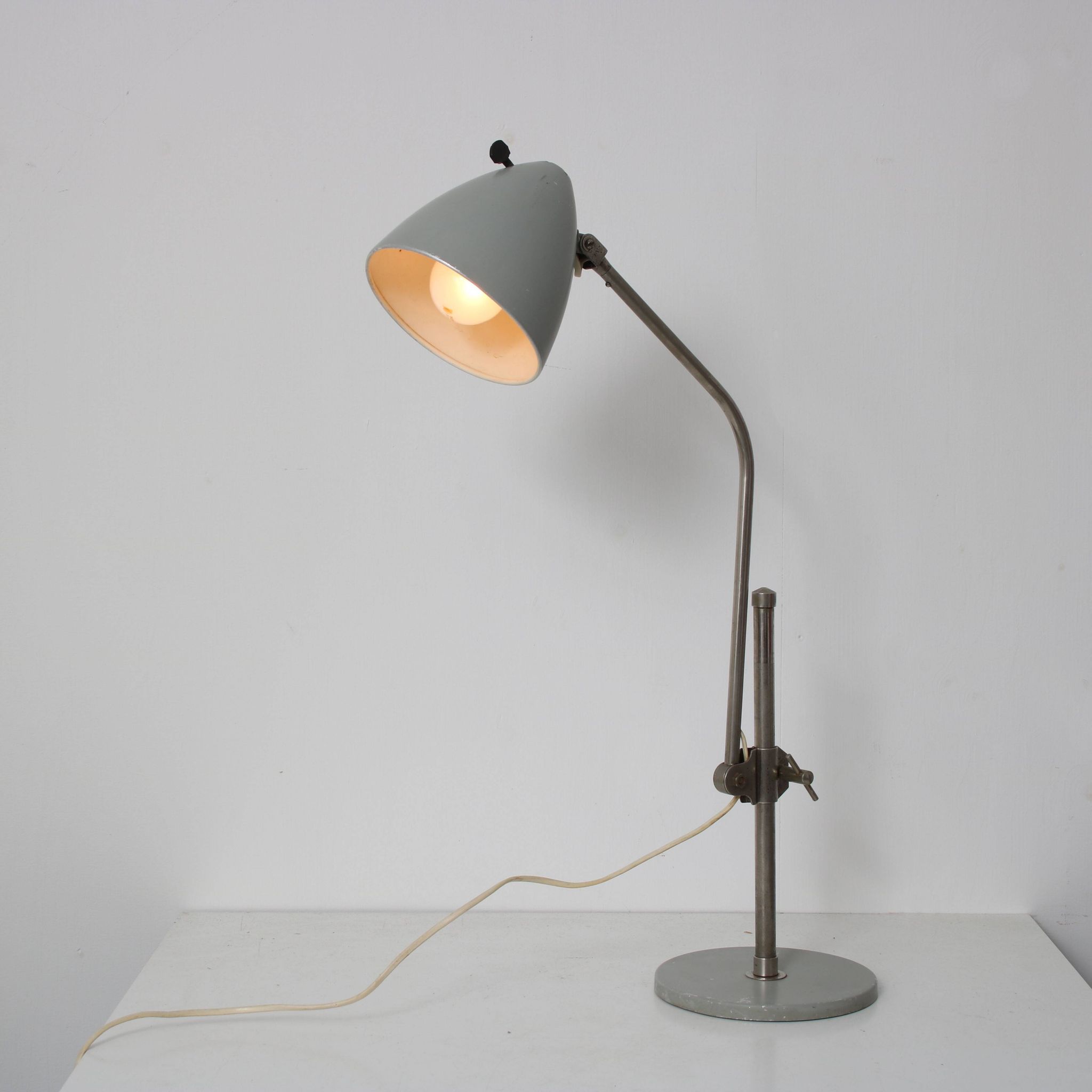 1950s Adjustable industrial desk lamp by Hala, Netherlands