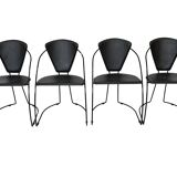 Vintage Arrben Linda dining chairs set of four 1980s design