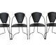 Ensemble de quatre chaises de salle à manger vintage Arrben Linda, design des années 1980