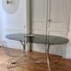 Table verre fumé /chrome vintage 70'