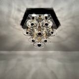 Lustre encastré en verre bicolore des années 1980 par F. Fabbian