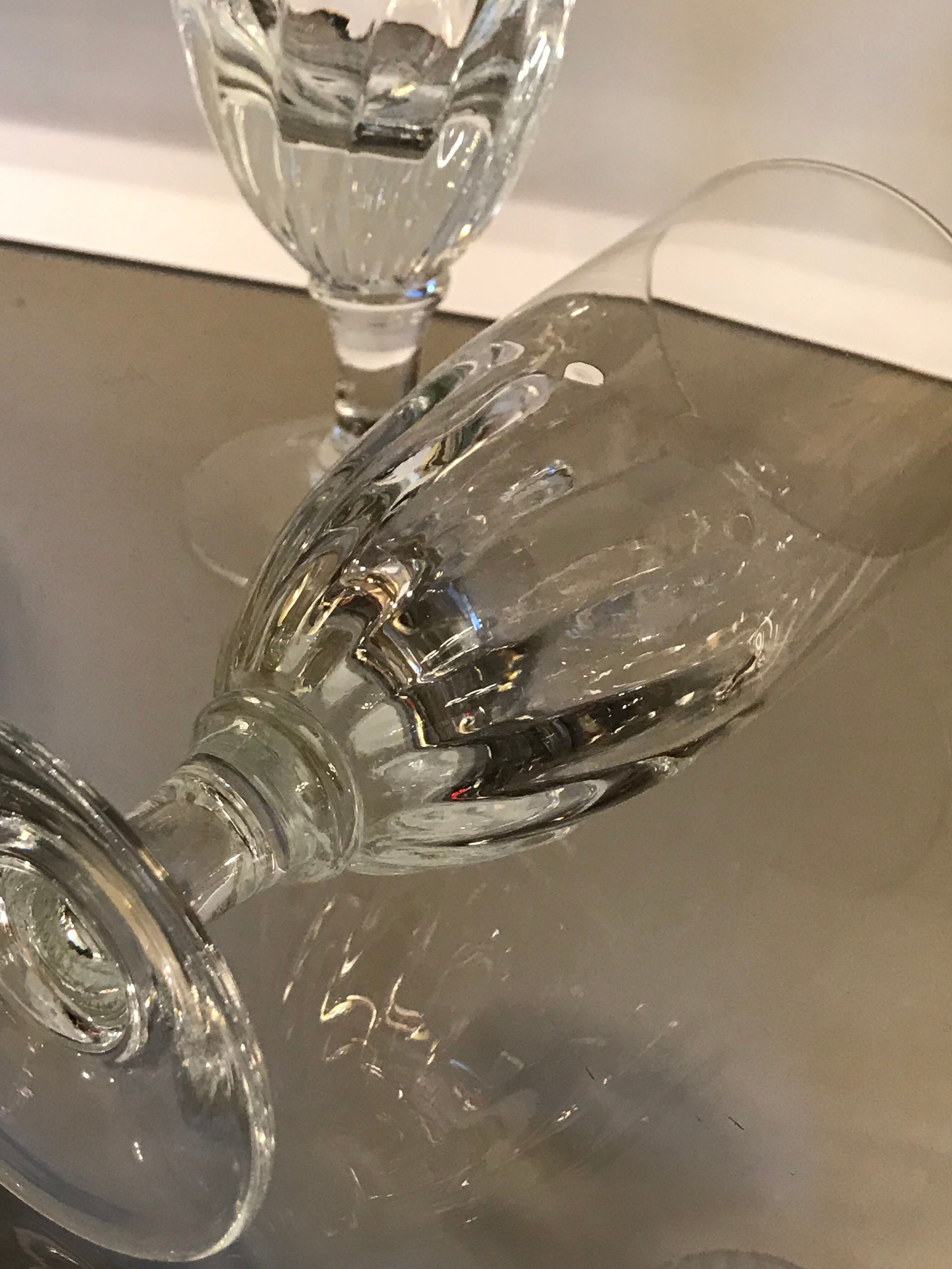 6 old absinthe glasses