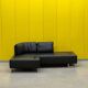 Black Leather De Sede DS-165 Sofa