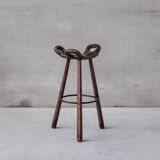 Brutalist Mid-Century 'Marbella' Bar Stool (2 Available)