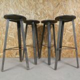 4 vintage loft bistro bar stools