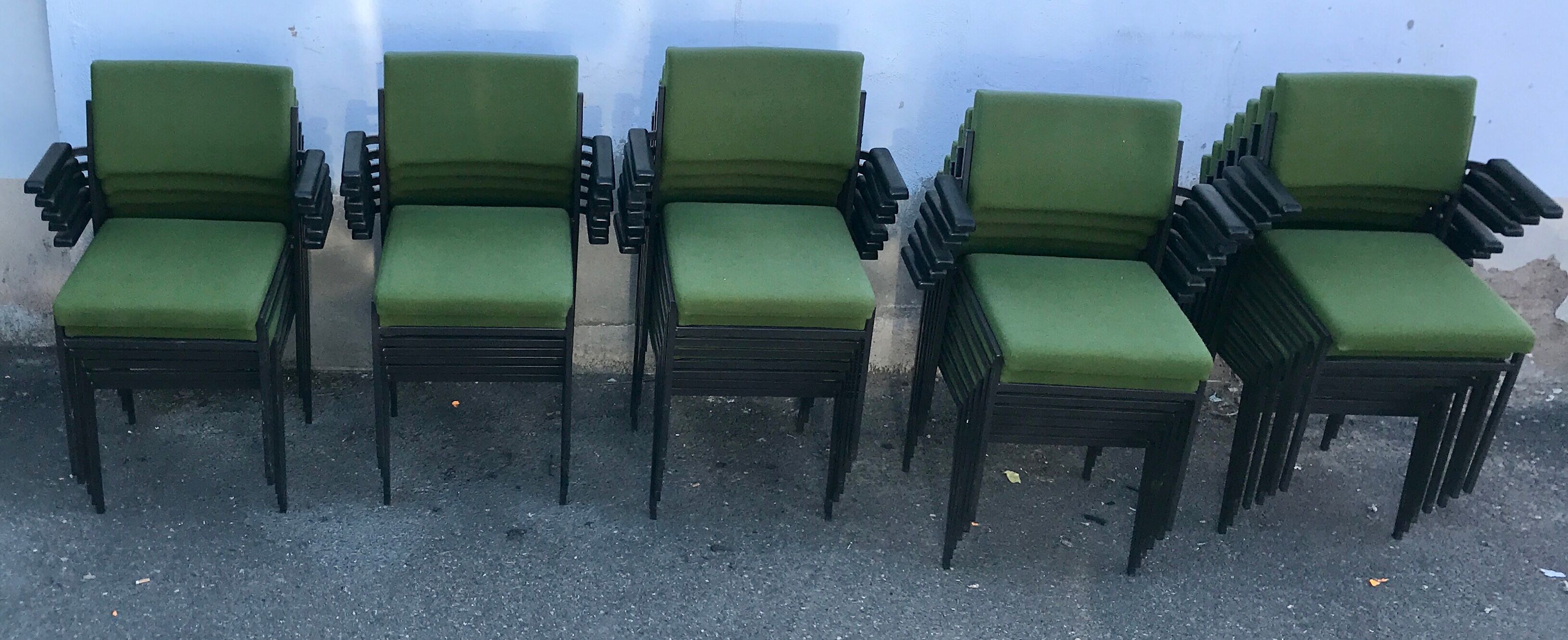 27 armchairs - modern - vintage - metal feet - 1960