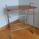 Serving table for storing vinyl records, magazine holder