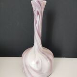 Set of two Murano marmorean glass vases