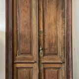 Double armored doors with solid oak frame napoleon iii era