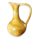 Handmade Ceramic Pitcher: 1970s LKC Pottery, Yellow Brown Glaze