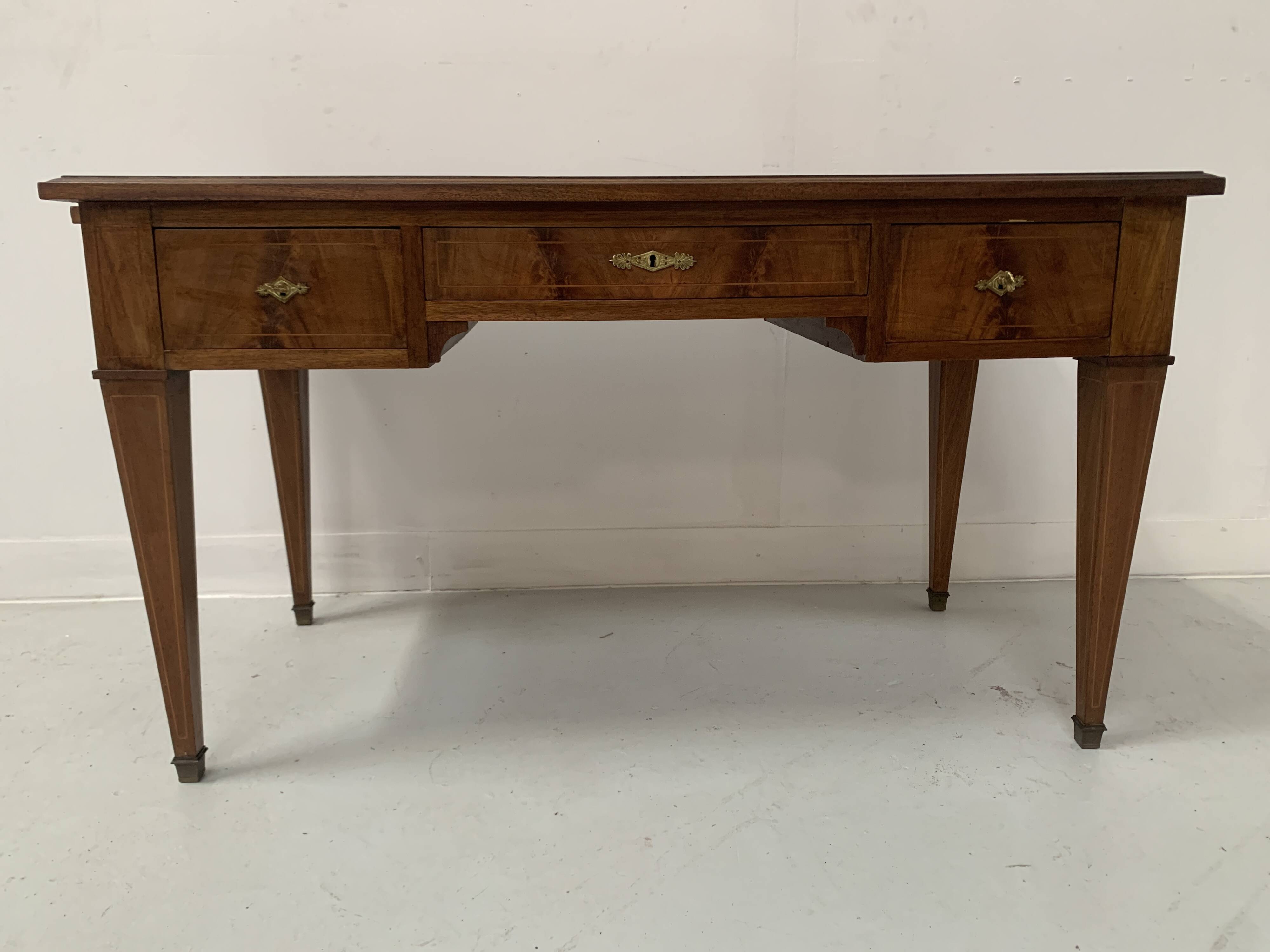 Directoire style desk in mahogany and veneer, 20th century