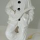 White ceramic lamp Pierrot/harlequin/1960/vintage