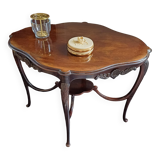 English style flamed mahogany side table