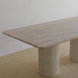 Table à manger rectangulaire Olympia - Travertin Naturel