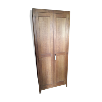 1950s light oak cabinet
