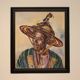 Large portrait of a Beninese man in traditional hat by Pierre Matossy (1891-1969)