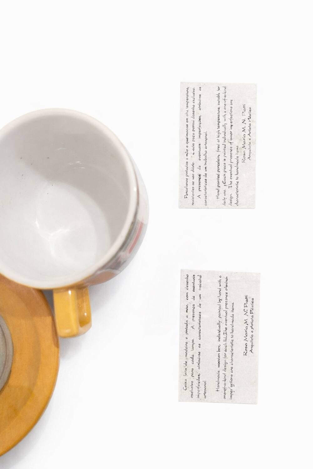 Service of porcelain espresso by Schmidt designer RM plates Brazil.