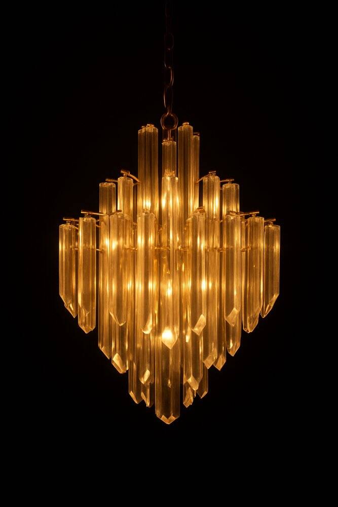 Murano crystal chandelier attributed to Paolo Venini, 1970s.