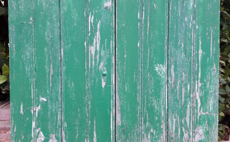 Pair of shutters H125xL87cm old painted fir