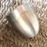 Large Suspension luminaire Space age brushed aluminum chrome design furniture lighting 70