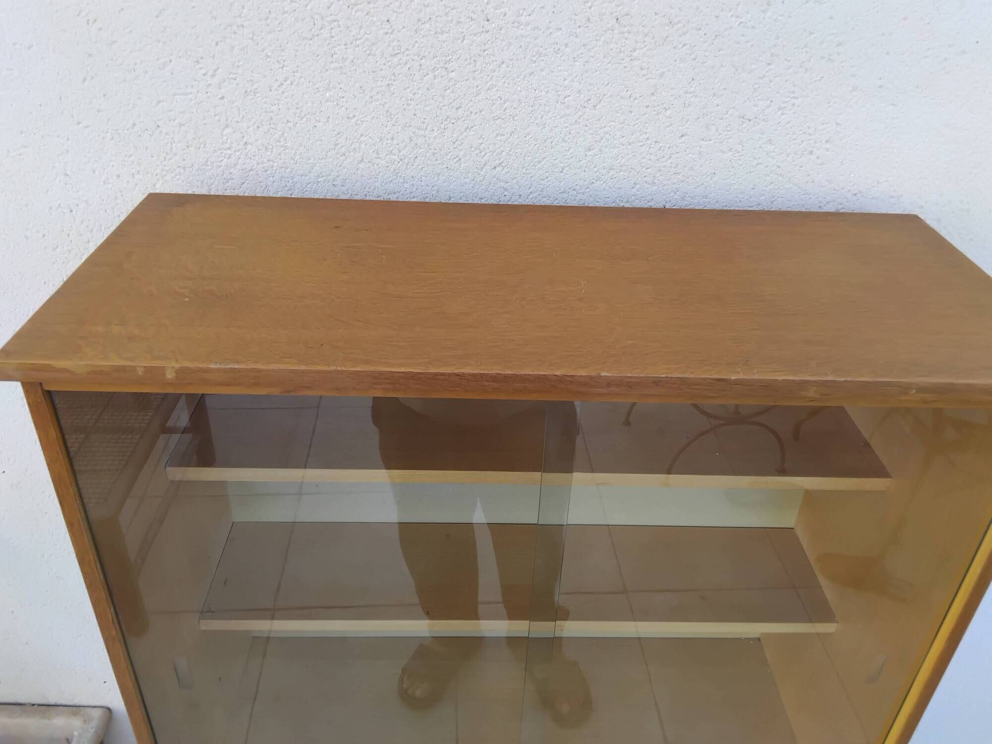 Vintage Scandinavian display cabinet bookshelf