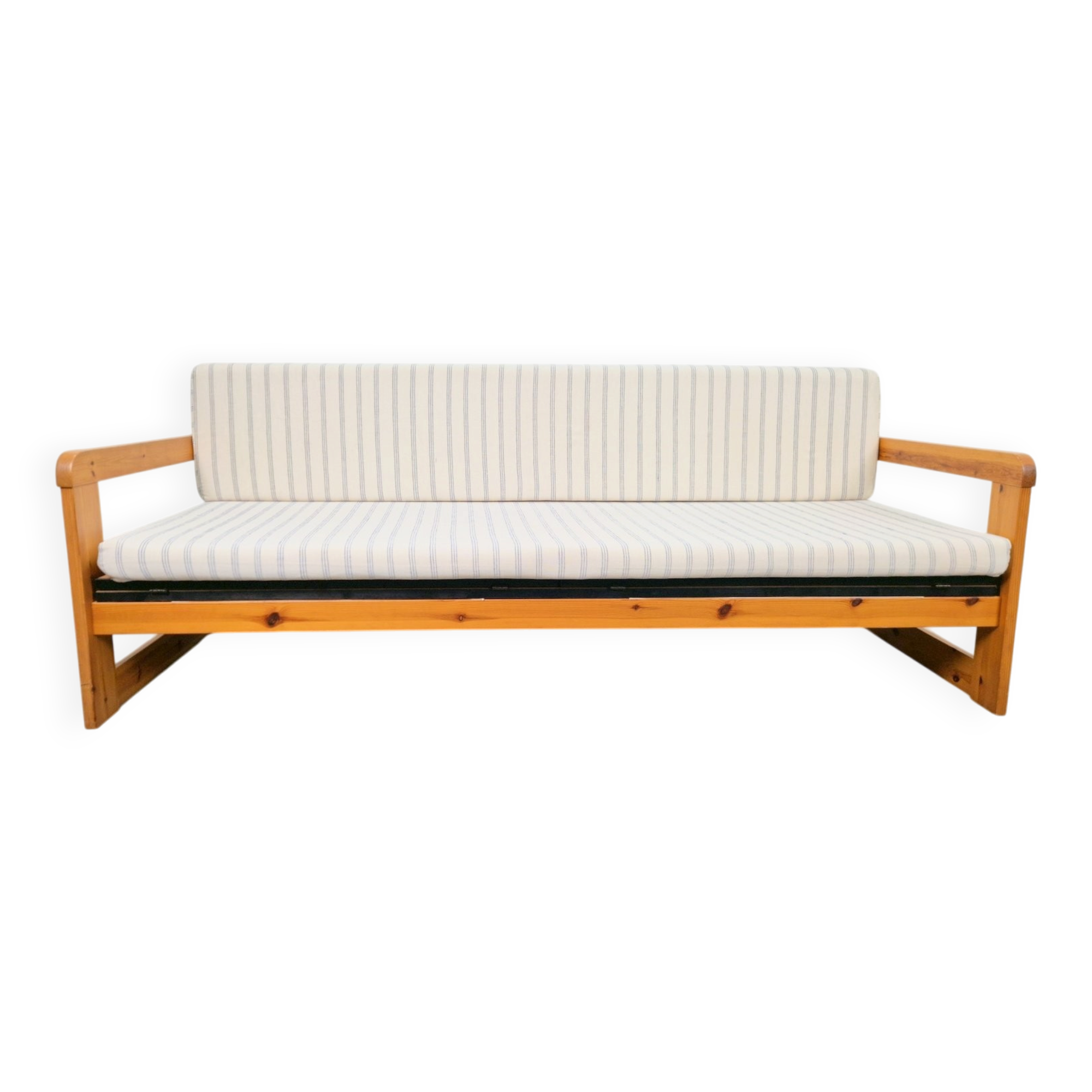 Lit de jour en pin scandinave moderne, années 1970