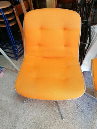 Lot de 12 fauteuils vintage de bureau Steelcase Strafor de Randall Buck