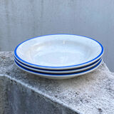 Assiettes en grès moucheté