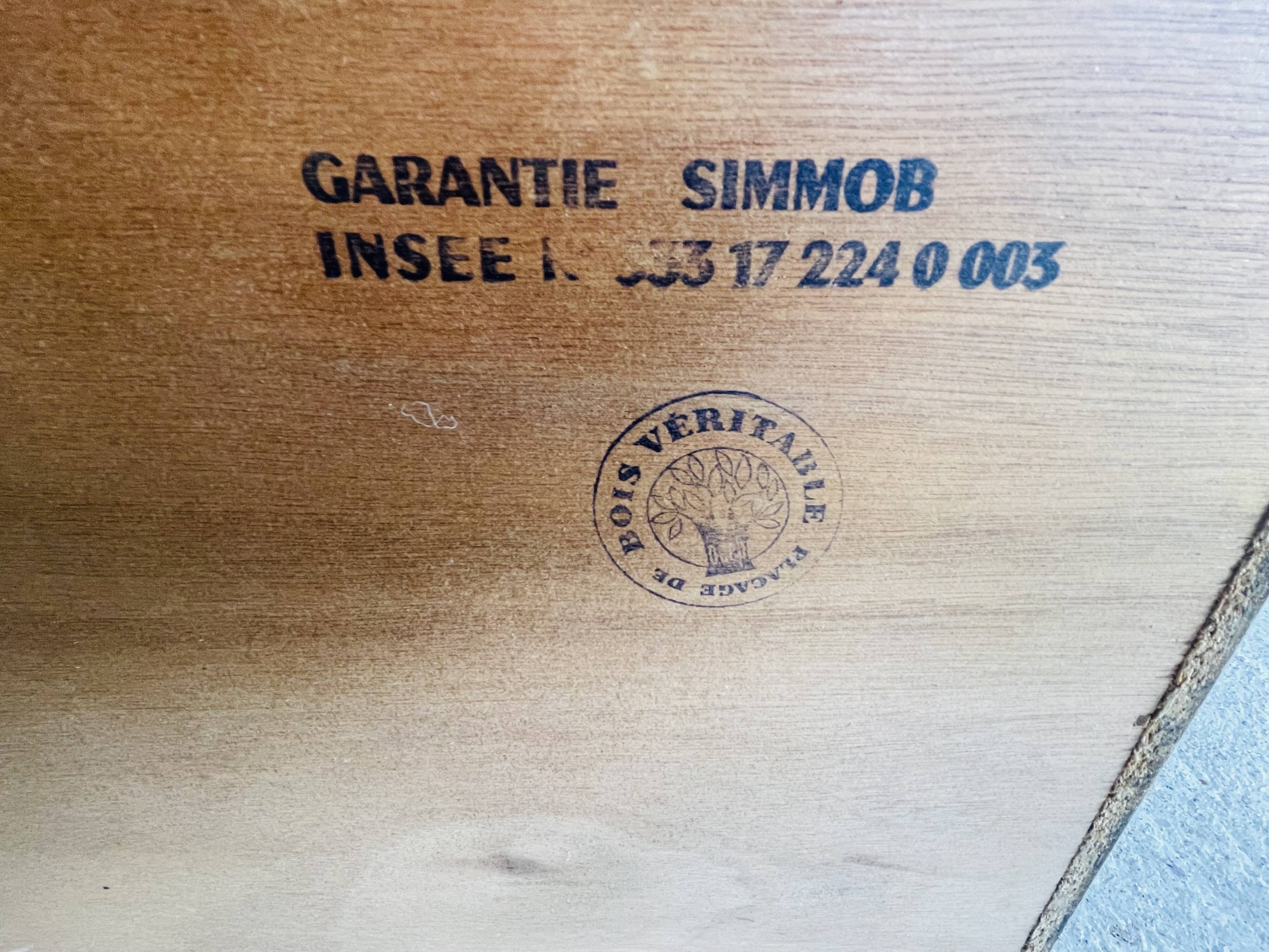 Large vintage chest of drawers with 4 drawers, Scandinavian style, circa 60's