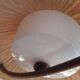 Teak and sisal light/hanging lamp from the 60s/70s