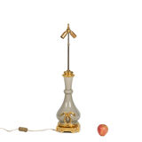 Lamp in bronze and celadon porcelain, circa 1880