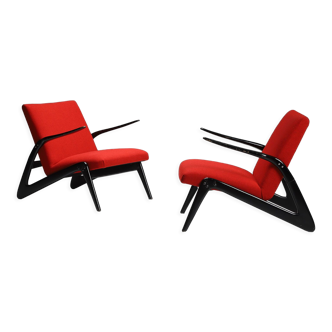 Pair of Alfred Hendrickx S6-L Belform Lounge Chairs