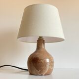 Artisanal lamp in vintage enamelled stoneware