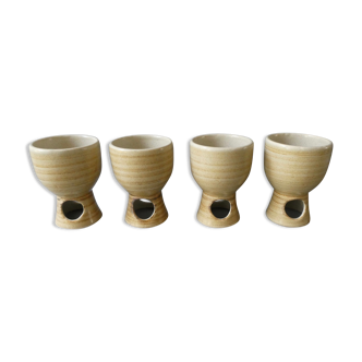 Set of 4 stoneware coffee cups