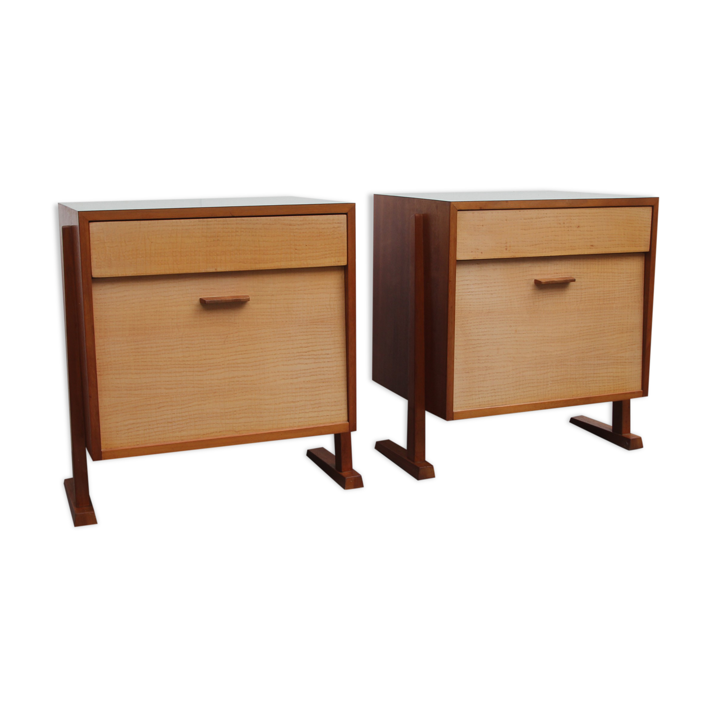 Pair of bedside tables bicolor and formica 1950