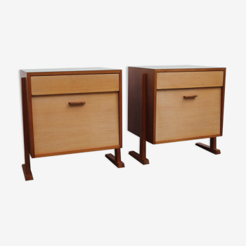 Pair of bedside tables bicolor and formica 1950