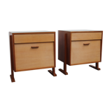 Pair of bedside tables bicolor and formica 1950
