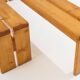 Paire de bancs Charlotte Perriand en pin Les Arcs 1970
