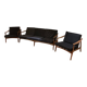 Ensemble canapé et 2 fauteuils danois, 1960
