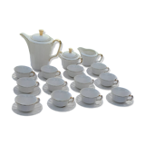 Service à café  Villeroy & Boch beige et doré complet 12 tasses