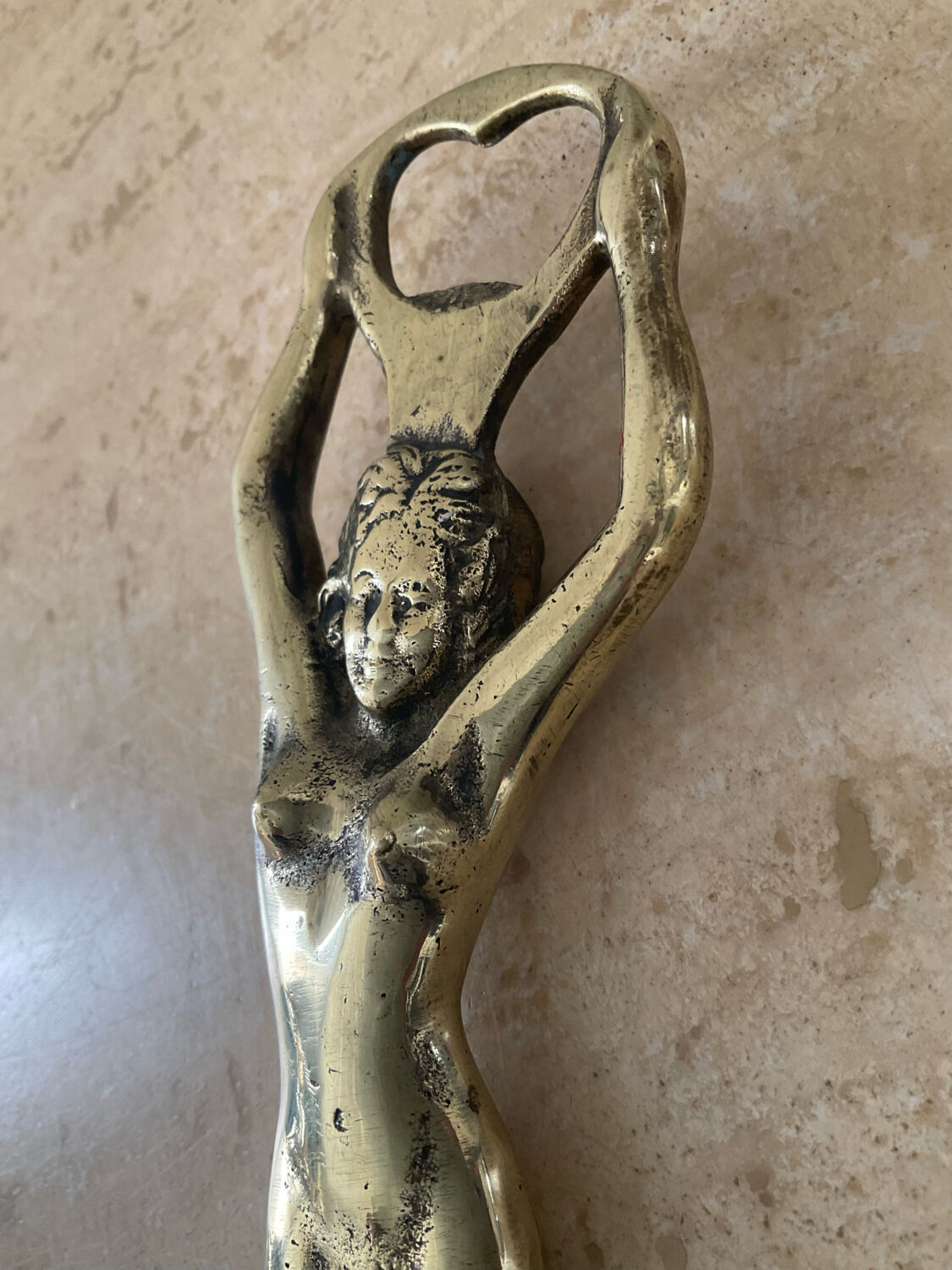 Vintage bronze erotic bottle opener