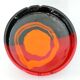 Vintage Italy red orange black ceramic ashtray 1970 Bitossi for Raymor
