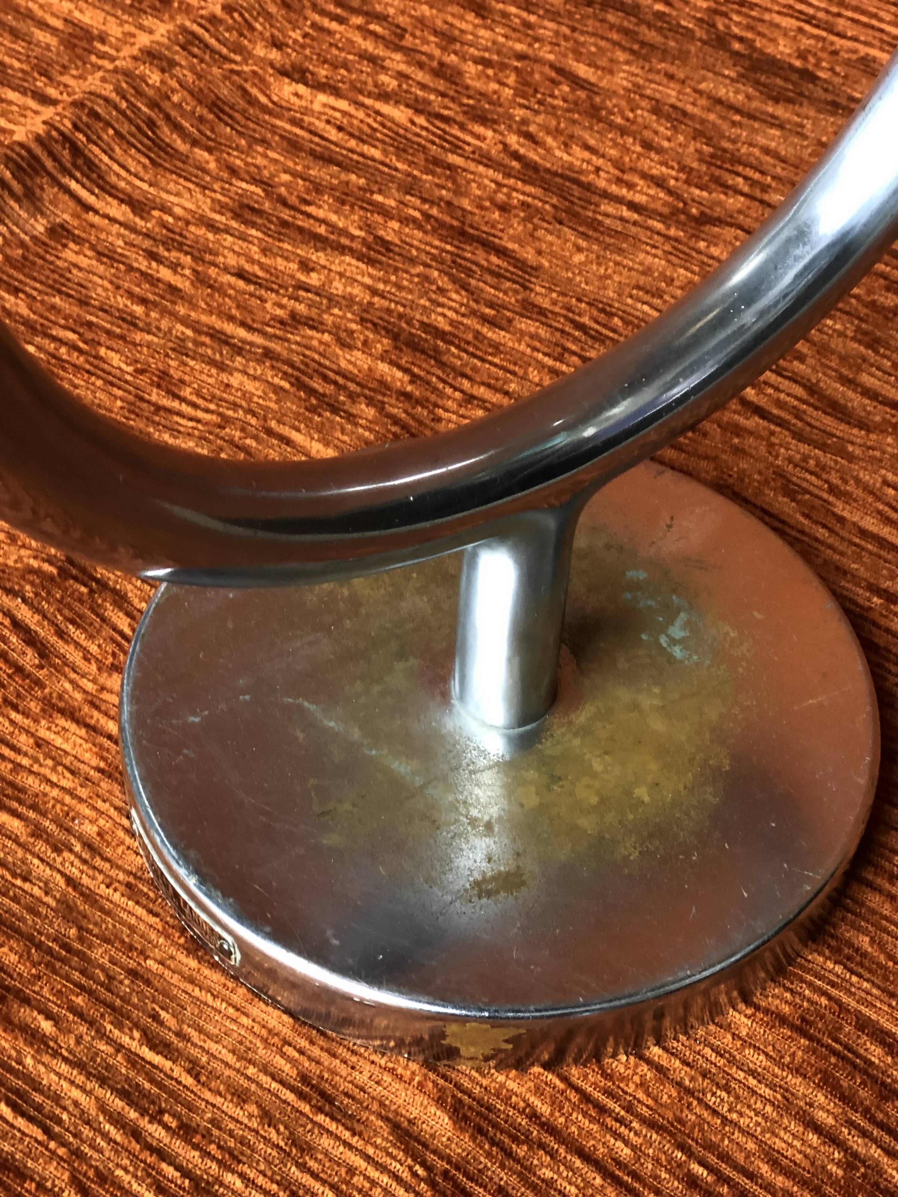 Pair of vintage chrome shelves 1950-1960