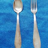Gianini silver-plated spoon and fork