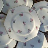 Lot de 6 assiettes plates en Porcelaine de Limoges