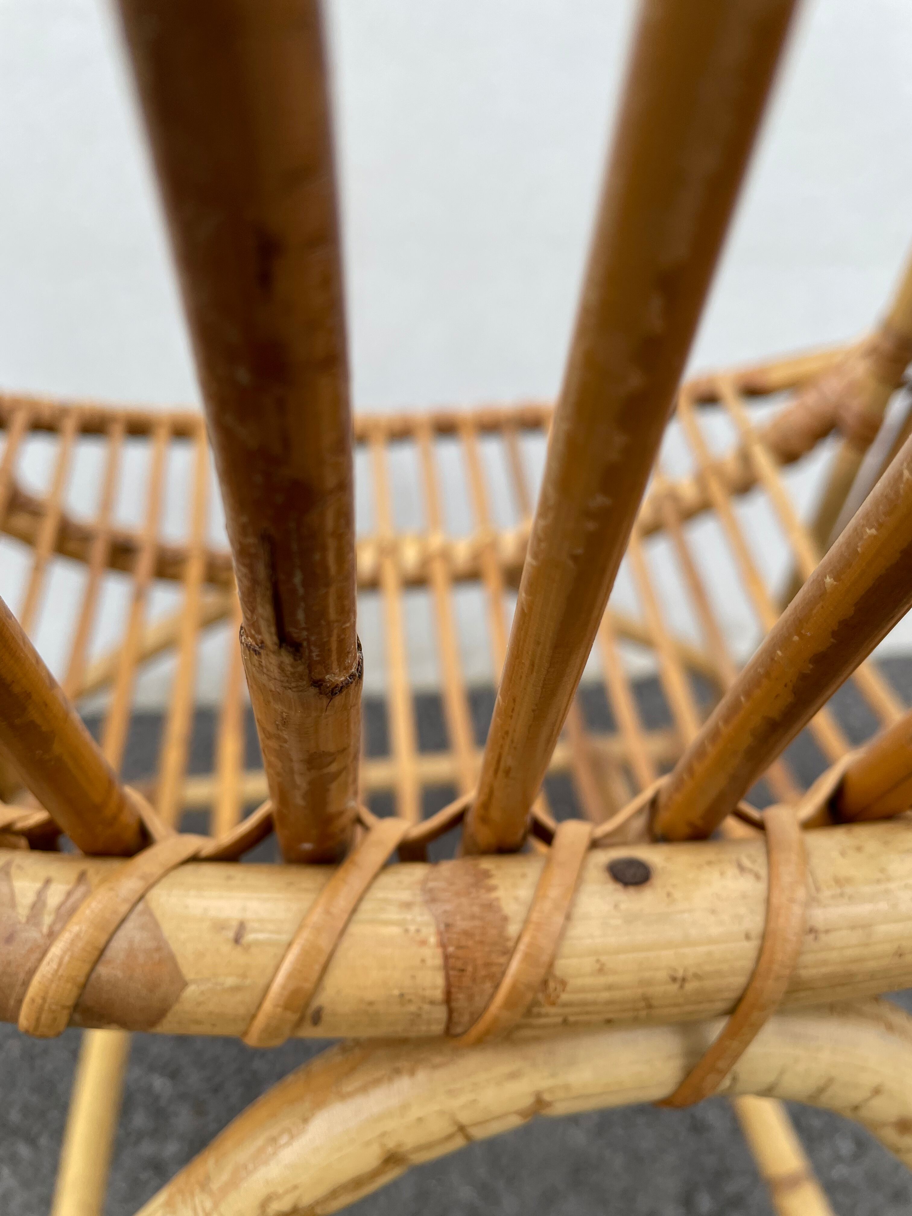 Rattan basket armchair