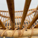 Rattan basket armchair